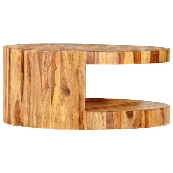 vidaXL Round Coffee Table 65x30 cm Solid Acacia Wood
