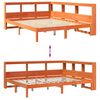 vidaXL Bookcase Bed without Mattress Wax Brown 150x200 cm Solid Wood Pine