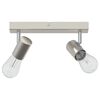 vidaXL Ceiling Spotlight Brushed nickel 26 x 6.5 x 11.5 cm Steel