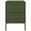 vidaXL Bedside Cabinets 2 pcs Olive Green 36x39x50.5 cm Steel