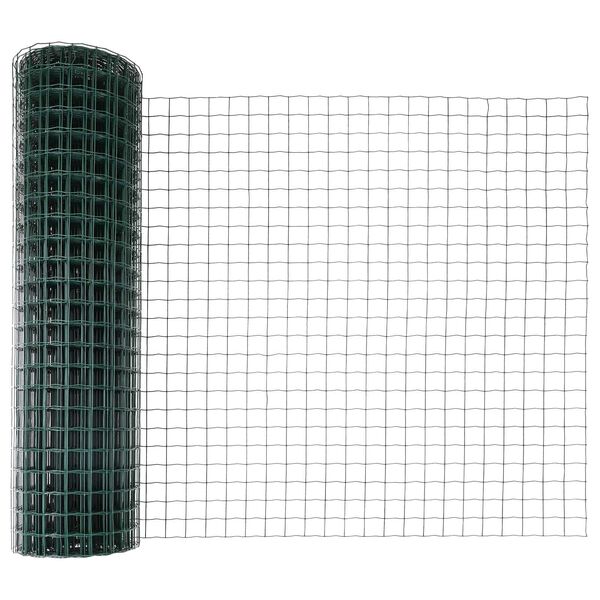 vidaXL Euro Fence Green 1.2 x 25 m PVC-coated iron