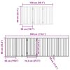vidaXL Dog Gate with Door Foldable 12 Panels White 600 cm Poplar Wood