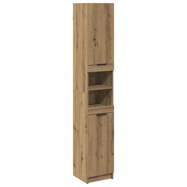 vidaXL Bathroom Cabinet Artisan Oak 32x34x188.5 cm Engineered Wood
