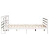 vidaXL Bed Frame without Mattress White 200x200 cm Solid Wood Pine