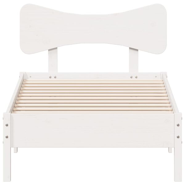 vidaXL Bed Frame without Mattress White 100x200 cm Solid Wood Pine