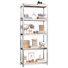 vidaXL 5-Layer Shelves 4 pcs Silver Steel&Engineered Wood