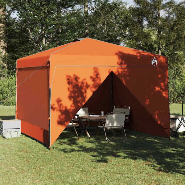 vidaXL Pop-up Canopy Tent Orange 300 x 300 cm Fabric