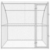 vidaXL Dog Kennel with Storage Silver 2 x 2 x 2 m Steel