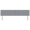 vidaXL Headboard Height Adjustable Light grey 200 cm Fabric
