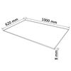 vidaXL Table Top Tempered Glass Rectangular 1000x620 mm