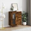 vidaXL Sideboard Smoked Oak 69.5x34x90 cm Engineered Wood