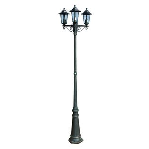 vidaXL Garden Light Post 3-arms 215 cm Dark Green/Black Aluminium