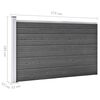 vidaXL Fence Panel Set WPC 353x105 cm Black