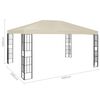 vidaXL Gazebo 3x4 m Cream