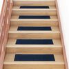 vidaXL Stair Mats Self-adhesive 15 pcs 76x20 cm Navy Rectangular