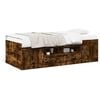 vidaXL Daybed with Drawers without Mattress Smoked Oak 90x190 cm Single