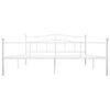 vidaXL Bed Frame without Mattress White Metal 180x200 cm Super King