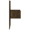 vidaXL Wall-mounted Bedside Cabinet Smoked Oak