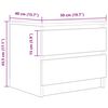 vidaXL Bedside Cabinet Artisan Oak 40x40x50 cm Engineered Wood