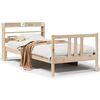 vidaXL Bed Frame with Headboard without Mattress 90x190 cm Single