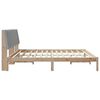 vidaXL Bed Frame with Headboard Brown 200 x 200 cm Solid Pine Wood