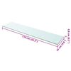 vidaXL Shelf Panel Glass Clear 110x25 cm