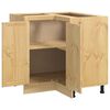vidaXL Cabinet with Shelf Honey 80 x 80 x 81.5 cm Solid Pine Wood