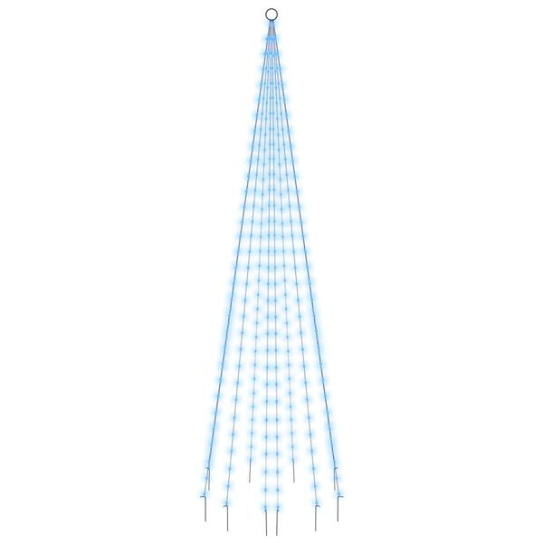 vidaXL Christmas Tree on Flagpole Blue 310 LEDs 300 cm