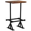 vidaXL Bar Table Solid Reclaimed Wood Multicolour 60x60x107 cm