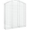 vidaXL Arched Gabion Basket 150x30x160/180 cm Galvanised Iron