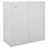 vidaXL Locker Cabinet Light Grey and Red 90x45x92.5 cm Steel