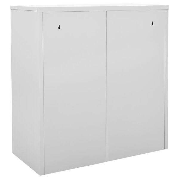 vidaXL Locker Cabinet Light Grey and Red 90x45x92.5 cm Steel