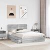 vidaXL Storage Bed Grey Sonoma 150 x 200 cm Engineered Wood