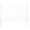 vidaXL Outdoor Wild Fence with Posts 25 x 1.5 m Galvanised Steel Mesh