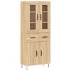 vidaXL Highboard Sonoma Oak 69.5x34x180 cm Engineered Wood
