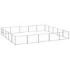 vidaXL Dog Kennel Silver 25 m&sup2; Steel