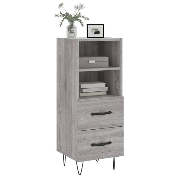 vidaXL Sideboard Grey Sonoma 34.5x34x90 cm Engineered Wood