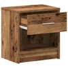 vidaXL Bedside Cabinet with Drawer Old Wood 39x28x41 cm