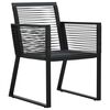 vidaXL 7 Piece Outdoor Dining Set PVC Rattan Black