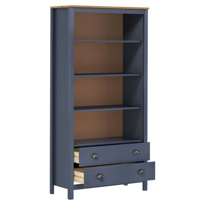 vidaXL Bookcase Hill Grey 85x37x170.5 cm Solid Pine Wood