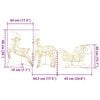 vidaXL LED Reindeers with 60 LEDs 3 pcs Warm White PET