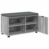 vidaXL Hall Bench with Cushion with Shelf Grey Sonoma 80 x 38 x 46 cm