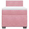 vidaXL Box Spring Bed with Mattress Pink 90x200 cm Velvet