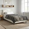 vidaXL Full Year Duvet Quilted Light Grey 135 x 200 cm Microfiber