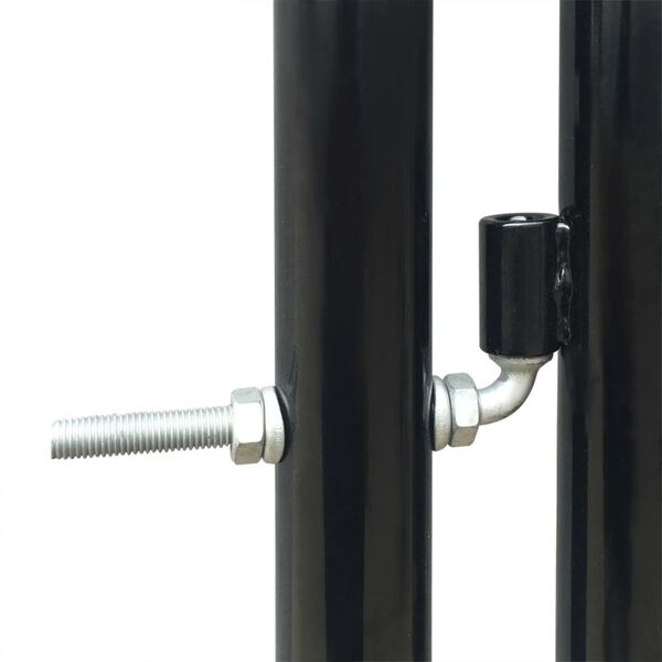 vidaXL Black Single Door Fence Gate 300x100 cm