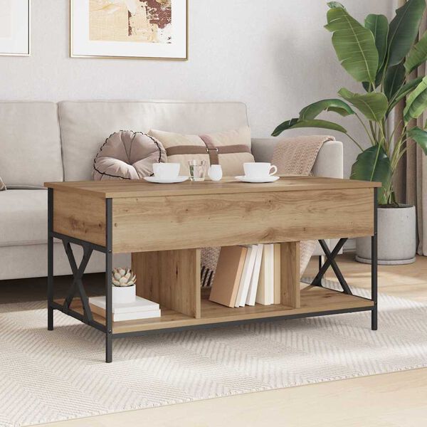 vidaXL Coffee Table Artisan Oak 100 x 55 x 48.5 cm Engineered Wood