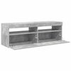 vidaXL TV Cabinet with LED Lights Concrete Grey 120x35x40 cm