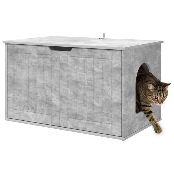 vidaXL Cat House Concerte 85 x 55 x 50.5 cm Engineered Wood