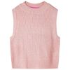 vidaXL Kids' Sweater Vest Knitted Light Pink 128