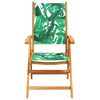 vidaXL Reclining Garden Chairs 8 pcs Green Fabric and Solid Wood